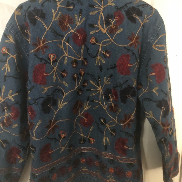vintage embroidery denim jacket - Picture 5 of 7